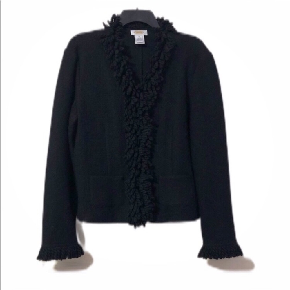 Talbots 100 Percent Wool Black Sweater